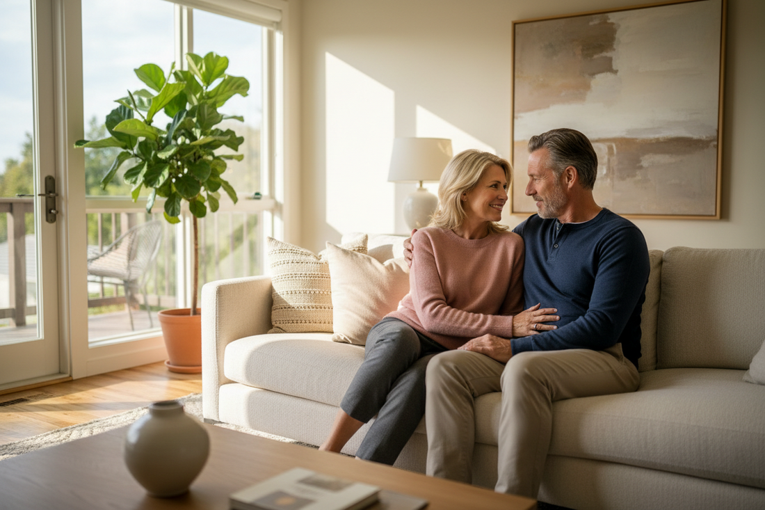 Pareja madura disfrutando de su compañía